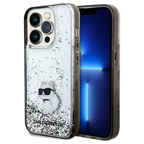 Θήκη για Apple iPhone 14 Pro Max, Karl Lagerfeld, Liquid Glitter Choupette, Διάφανη
