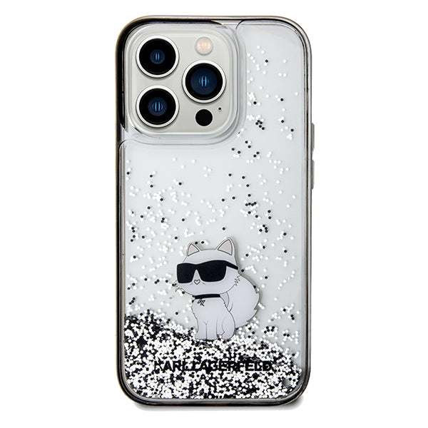Θήκη για Apple iPhone 14 Pro Max, Karl Lagerfeld, Liquid Glitter Choupette, Διάφανη