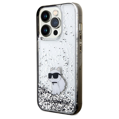 Θήκη για Apple iPhone 14 Pro Max, Karl Lagerfeld, Liquid Glitter Choupette, Διάφανη