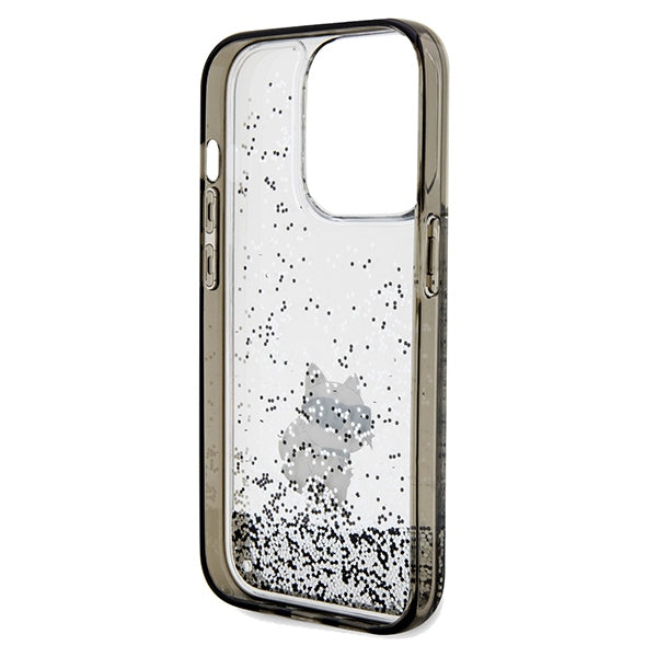 Θήκη για Apple iPhone 14 Pro Max, Karl Lagerfeld, Liquid Glitter Choupette, Διάφανη
