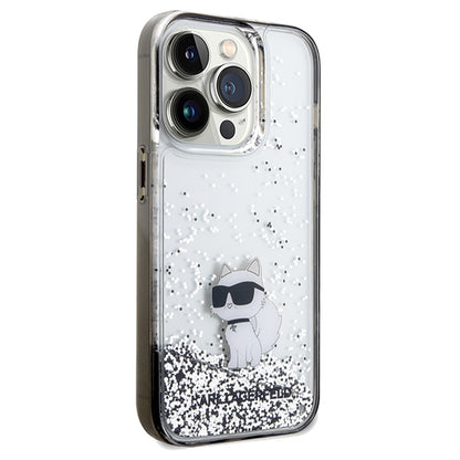 Θήκη για Apple iPhone 14 Pro Max, Karl Lagerfeld, Liquid Glitter Choupette, Διάφανη