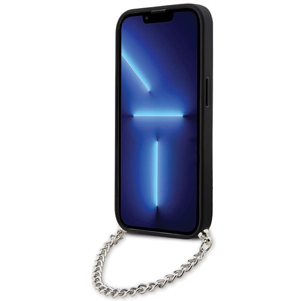 Θήκη για Apple iPhone 14 Pro Max, Karl Lagerfeld, Saffiano Monogram Chain, Ασημί