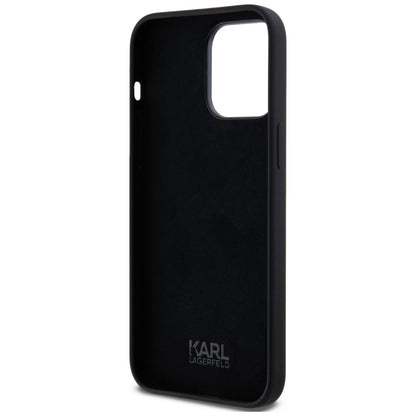 Θήκη για Apple iPhone 14 Pro Max, Karl Lagerfeld, Silicone Script, Μαύρη