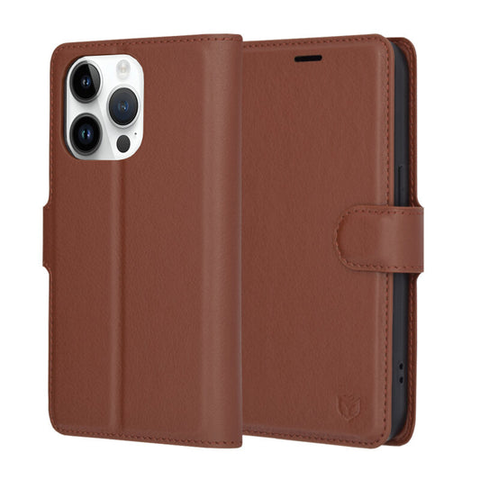 Θήκη για Apple iPhone 14 Pro, Techsuit, Leather Folio, Καφέ