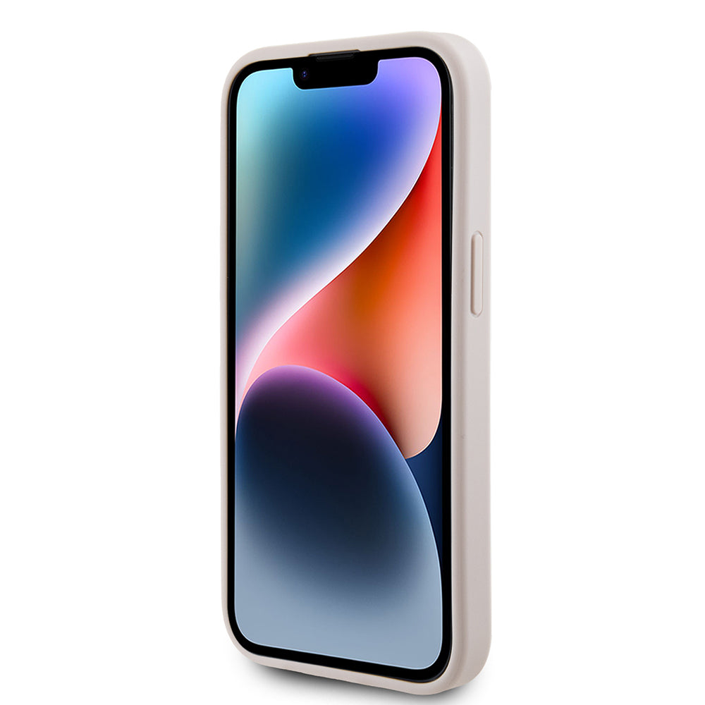 Θήκη για Apple iPhone 15, Guess, 4G Metal Gold Logo, Ροζ