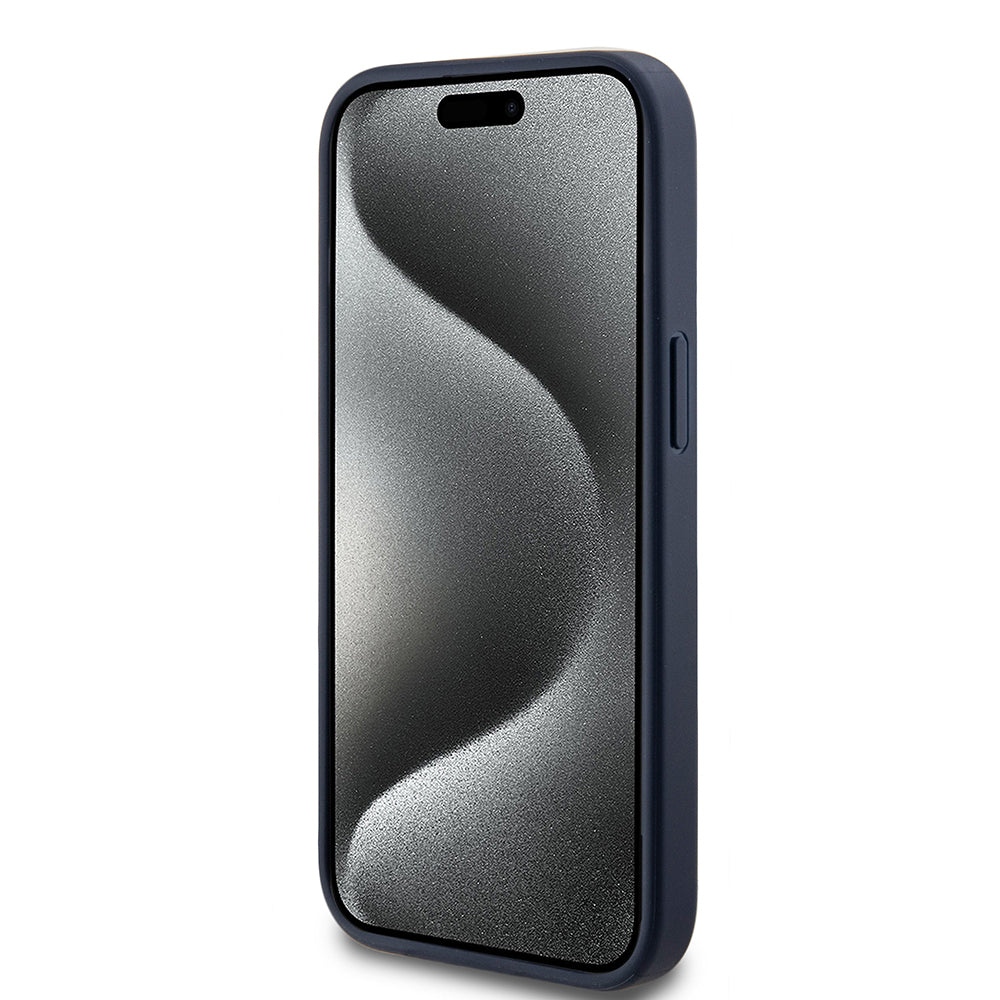 Θήκη για Apple iPhone 15, Guess, 4G Triangle Logo, Μπλε