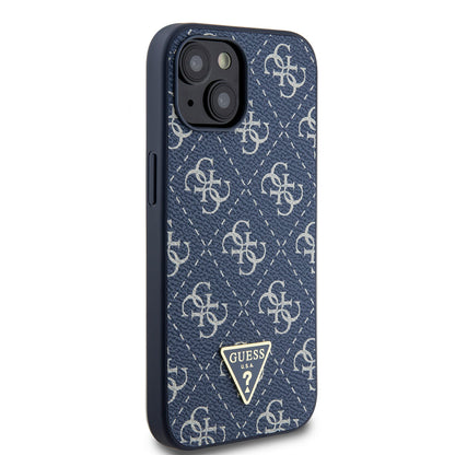 Θήκη για Apple iPhone 15, Guess, 4G Triangle Logo, Μπλε