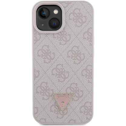 Θήκη για Apple iPhone 15, Guess, 4G Triangle Strass, Ροζ