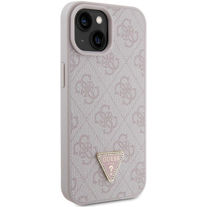 Θήκη για Apple iPhone 15, Guess, 4G Triangle Strass, Ροζ