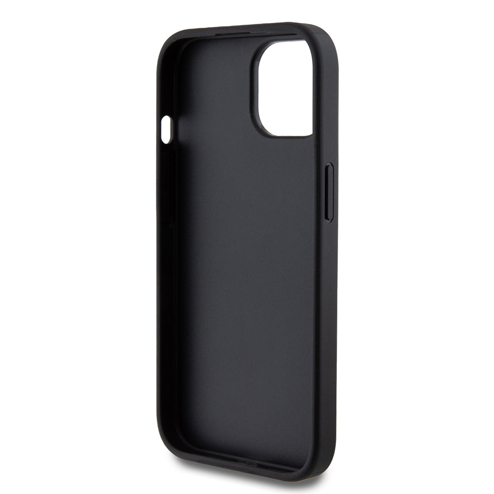 Θήκη για Apple iPhone 15, Guess, Glitter Big 4G Script, Μαύρη