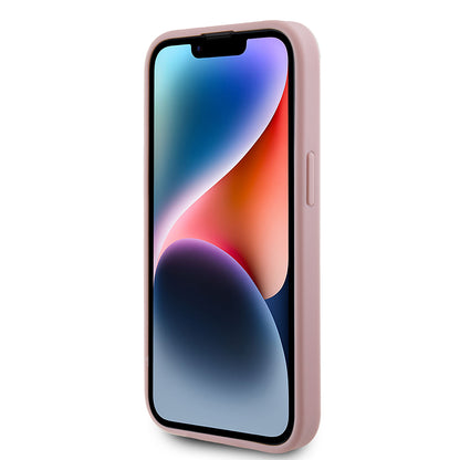 Θήκη για Apple iPhone 15, Guess, Glitter Big 4G Script, Ροζ