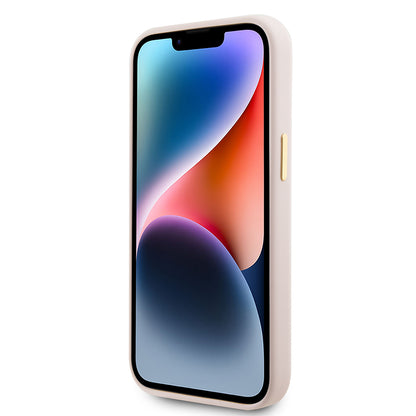 Θήκη για Apple iPhone 15, Guess, Logo Strass 4G, Ανοιχτό Ροζ