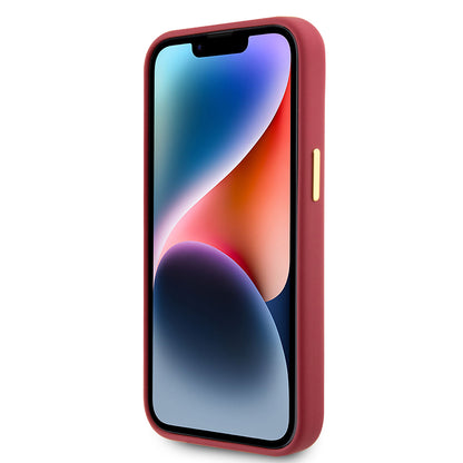 Θήκη για Apple iPhone 15, Guess, Script Metal Logo & Frame, Ροζ