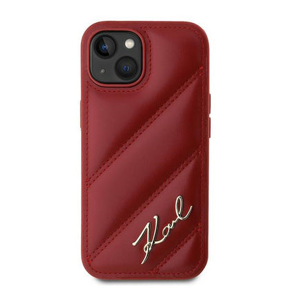 Θήκη για Apple iPhone 15, Karl Lagerfeld, Diagonal Quilted Script, Rosie