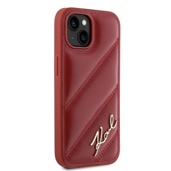 Θήκη για Apple iPhone 15, Karl Lagerfeld, Diagonal Quilted Script, Rosie