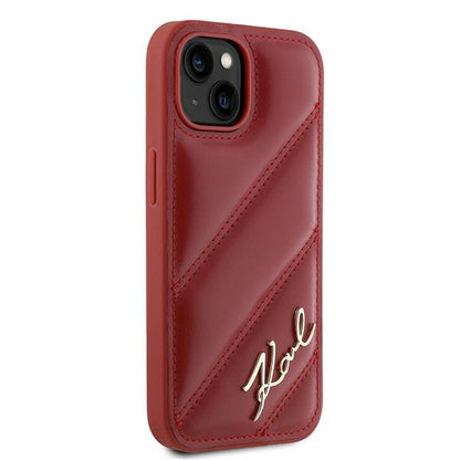 Θήκη για Apple iPhone 15, Karl Lagerfeld, Diagonal Quilted Script, Rosie