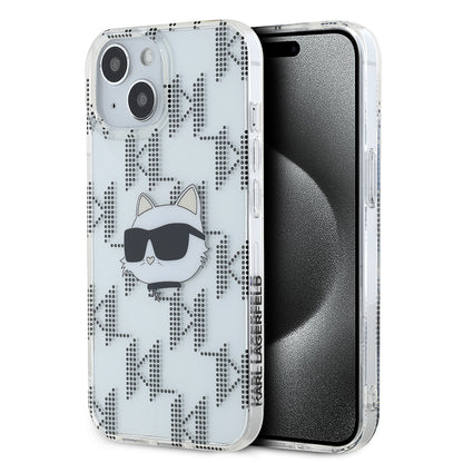 Θήκη για Apple iPhone 15, Karl Lagerfeld, IML Electroplated Choupette Head, Διάφανη
