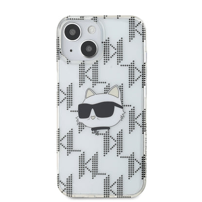 Θήκη για Apple iPhone 15, Karl Lagerfeld, IML Electroplated Choupette Head, Διάφανη