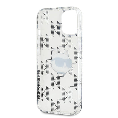 Θήκη για Apple iPhone 15, Karl Lagerfeld, IML Electroplated Choupette Head, Διάφανη