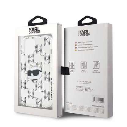 Θήκη για Apple iPhone 15, Karl Lagerfeld, IML Electroplated Choupette Head, Διάφανη