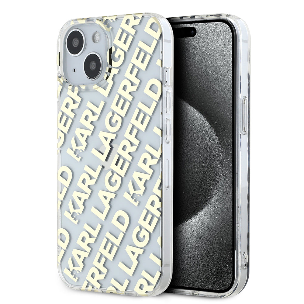 Θήκη για Apple iPhone 15, Karl Lagerfeld, IML Luxury Gold Fullover Logo, Χρυσή