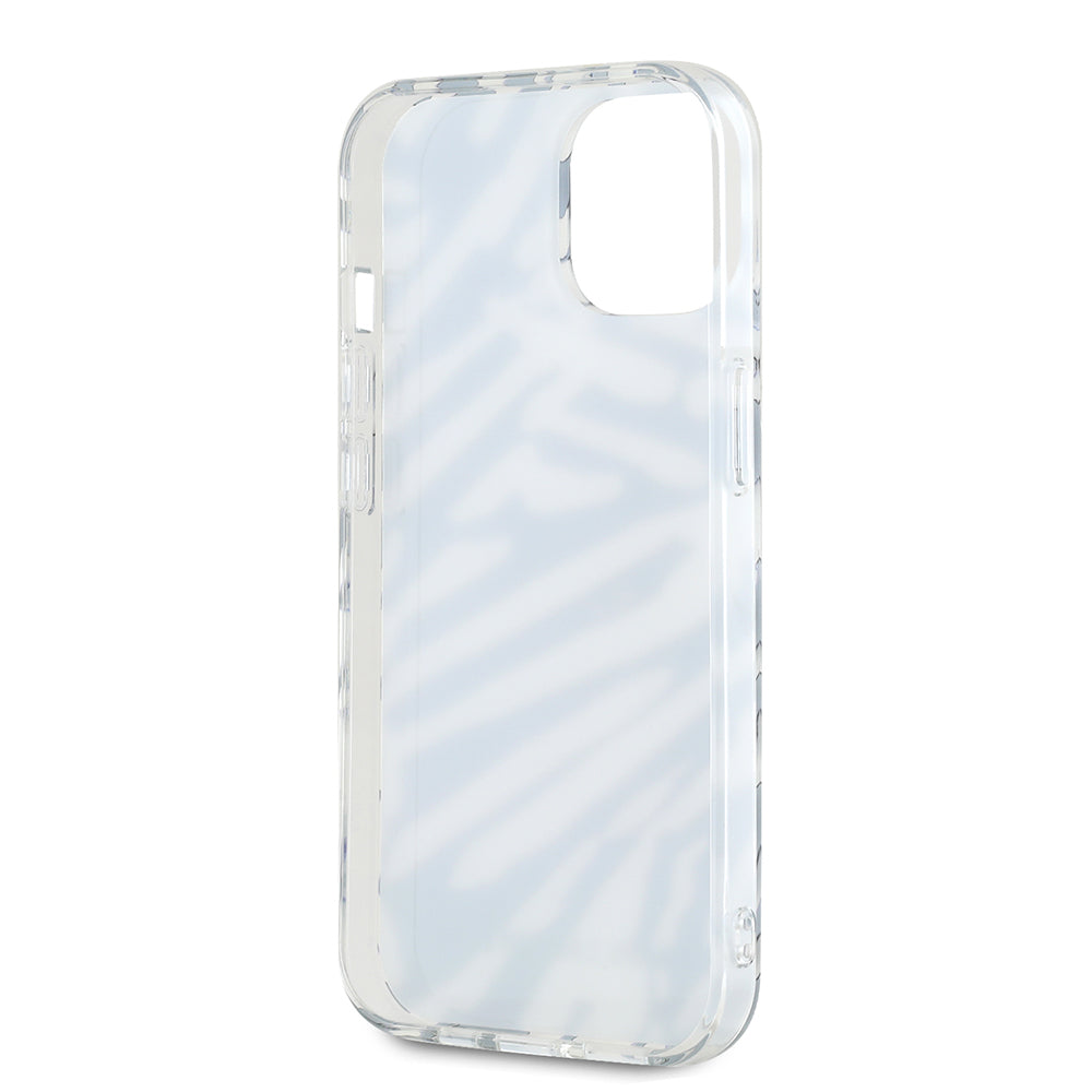 Θήκη για Apple iPhone 15, Karl Lagerfeld, IML Luxury Zebra Pattern with Strap, Μαύρη