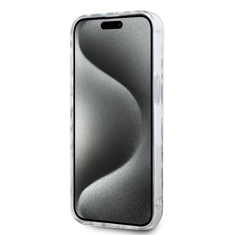 Θήκη για Apple iPhone 15, Karl Lagerfeld, IML Luxury Zebra Pattern with Strap, Μαύρη