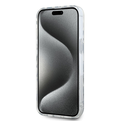 Θήκη για Apple iPhone 15, Karl Lagerfeld, IML Luxury Zebra Pattern with Strap, Μαύρη