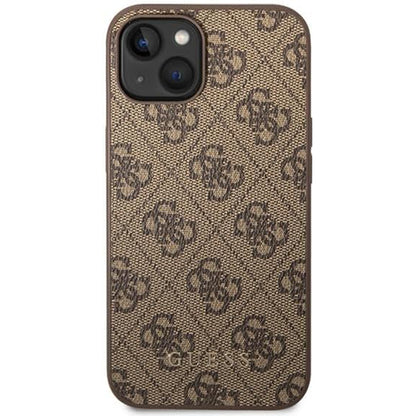 Θήκη για Apple iPhone 15 Plus, Guess, 4G Metal Gold Logo, Καφέ