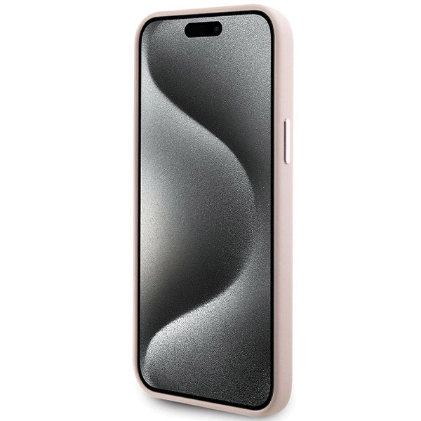 Θήκη για Apple iPhone 15 Plus, Karl Lagerfeld, Silicone Choupette Metal, Ροζ