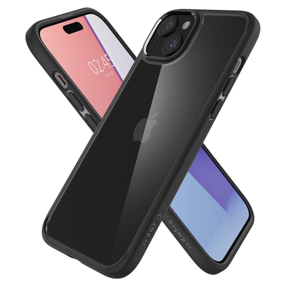 Θήκη για Apple iPhone 15 Plus, Spigen, Ultra Hybrid, Ματ Μαύρη