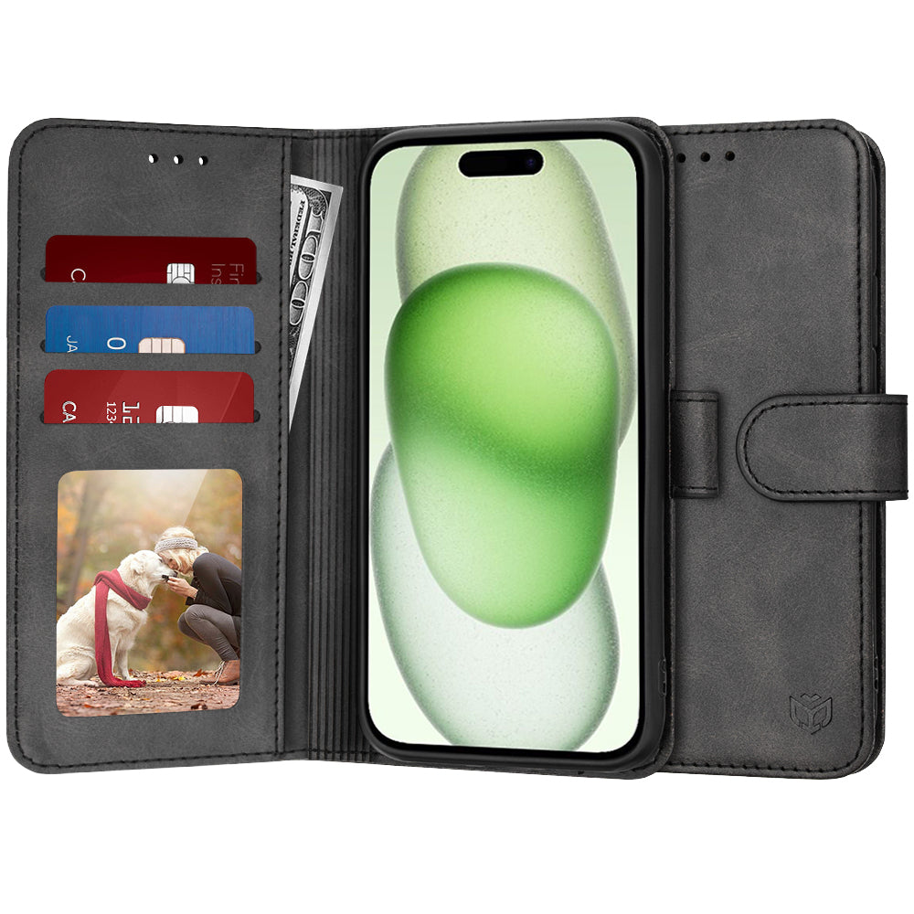 Θήκη για Apple iPhone 15 Plus, Techsuit, Diary Book, Μαύρη
