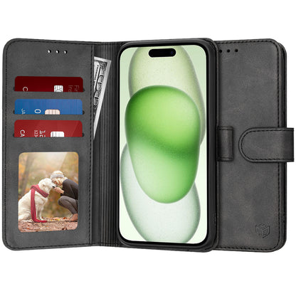 Θήκη για Apple iPhone 15 Plus, Techsuit, Diary Book, Μαύρη