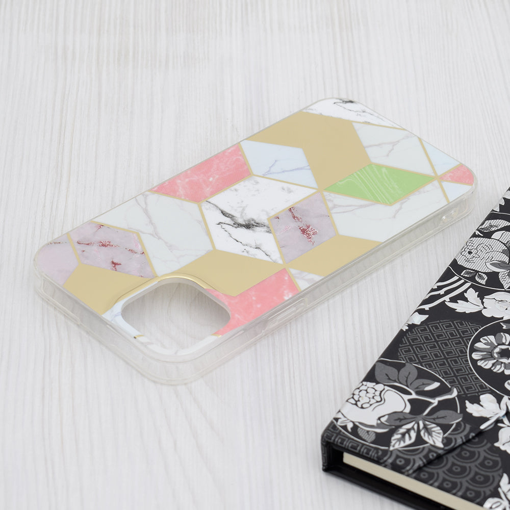 Θήκη για Apple iPhone 15 Plus, Techsuit, Marble, Μωβ