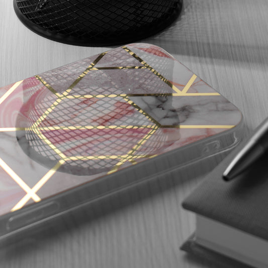 Θήκη για Apple iPhone 15 Plus, Techsuit, Marble, Ροζ