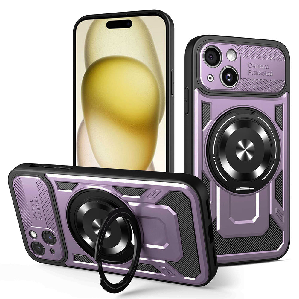 Θήκη για Apple iPhone 15 Plus, Techsuit, RuggedCam, Μωβ