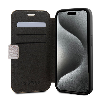 Θήκη για Apple iPhone 15 Pro, Guess, 4G Book, Ροζ
