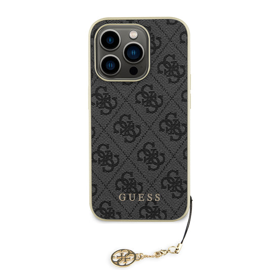 Θήκη για Apple iPhone 15 Pro, Guess, 4G Charm, Γκρι