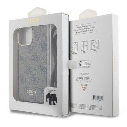 Θήκη για Apple iPhone 15 Pro, Guess, Crossbody Cord 4G Print, Καφέ