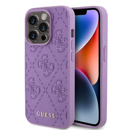 Θήκη για Apple iPhone 15 Pro, Guess, 4G Stamped, Ανοιχτό Μωβ