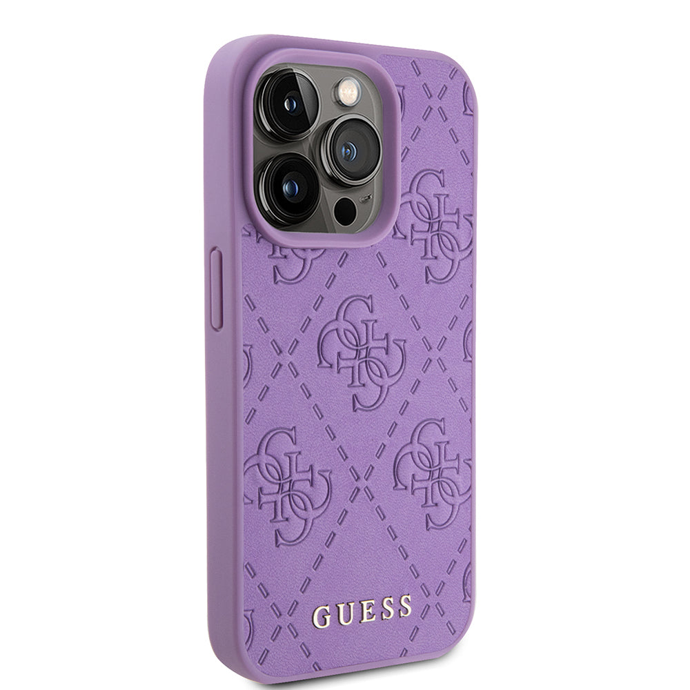Θήκη για Apple iPhone 15 Pro, Guess, 4G Stamped, Ανοιχτό Μωβ