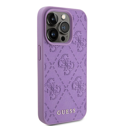 Θήκη για Apple iPhone 15 Pro, Guess, 4G Stamped, Ανοιχτό Μωβ