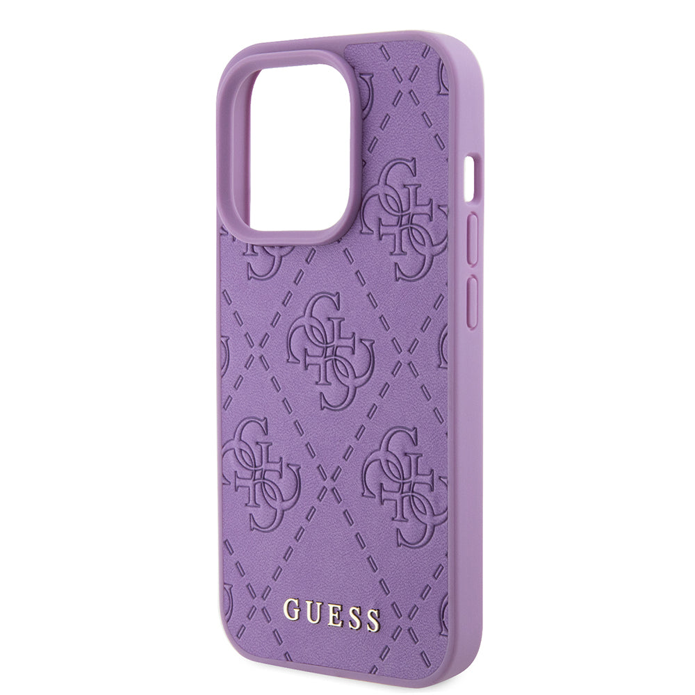 Θήκη για Apple iPhone 15 Pro, Guess, 4G Stamped, Ανοιχτό Μωβ