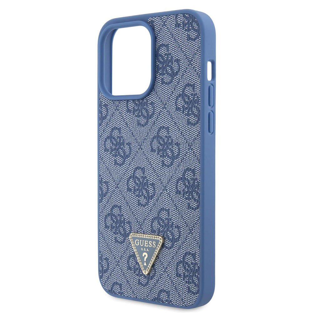 Θήκη για Apple iPhone 15 Pro, Guess, Crossbody 4G Metal Logo, Μπλε