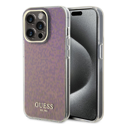 Θήκη για Apple iPhone 15 Pro, Guess, IML Faceted Mirror Disco Iridescent, Ροζ