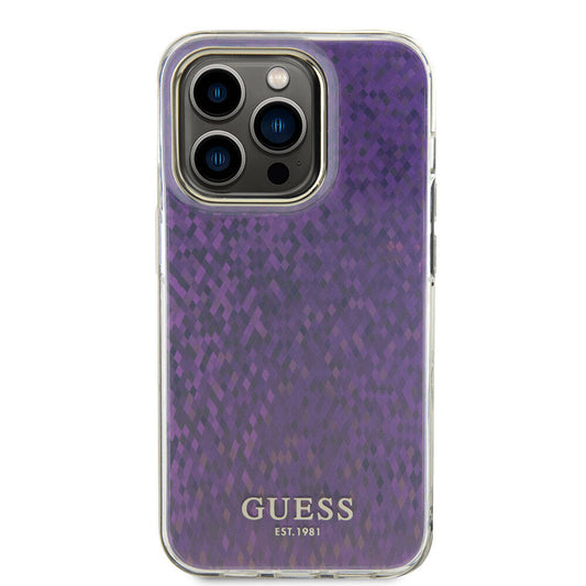 Θήκη για Apple iPhone 15 Pro, Guess, IML Faceted Mirror Disco Iridescent, Ροζ