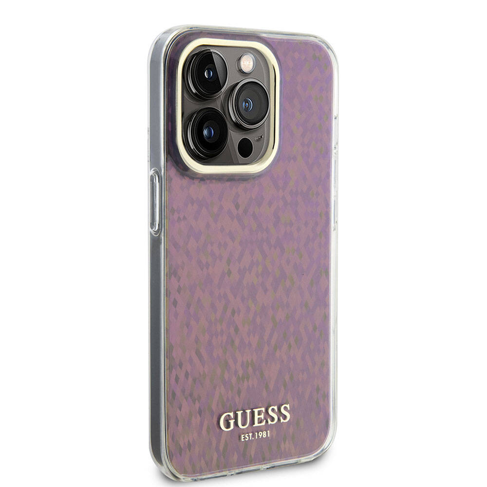 Θήκη για Apple iPhone 15 Pro, Guess, IML Faceted Mirror Disco Iridescent, Ροζ