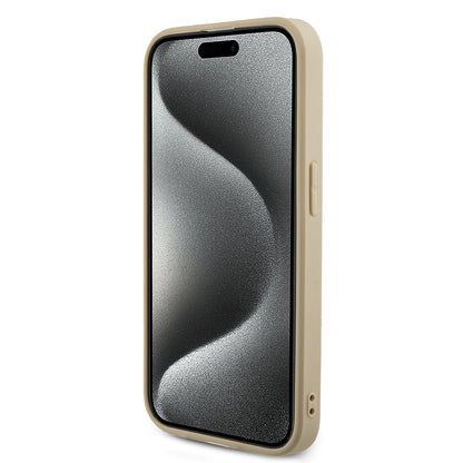 Θήκη για Apple iPhone 15 Pro, Guess, Saffiano Iridescent Script, Χρυσή