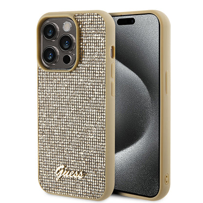 Θήκη για Apple iPhone 15 Pro Max, Guess, Disco Metal Script, Χρυσή