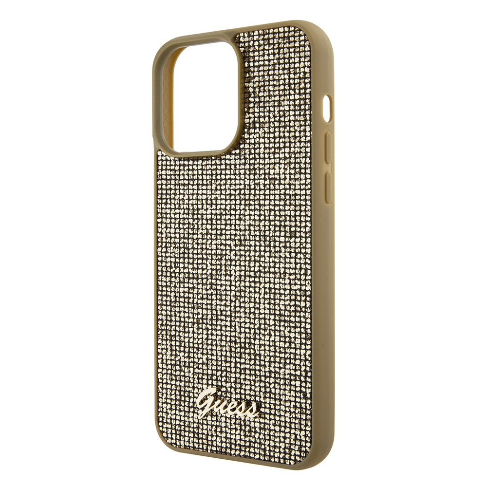 Θήκη για Apple iPhone 15 Pro Max, Guess, Disco Metal Script, Χρυσή